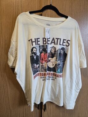 Maurices Cream The Beatles Graphic Tee - Brown Print